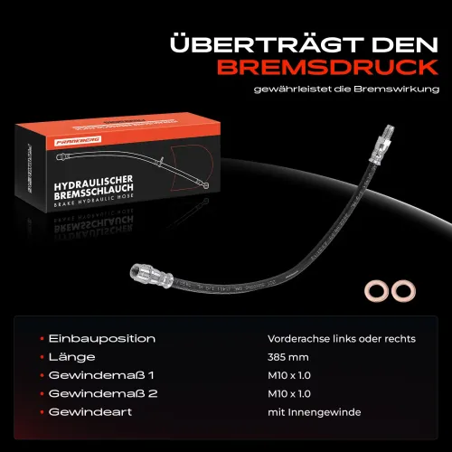 Bremsschlauch Vorderachse beidseitig Frankberg 5481FB0004497 Bild Bremsschlauch Vorderachse beidseitig Frankberg 5481FB0004497