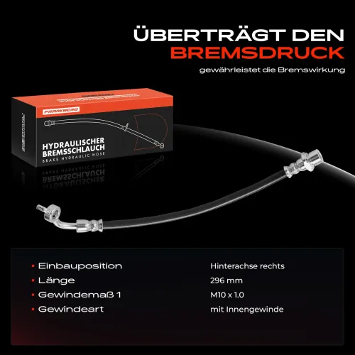 Bremsschlauch Hinterachse rechts Frankberg 5481FB0004504 Bild Bremsschlauch Hinterachse rechts Frankberg 5481FB0004504