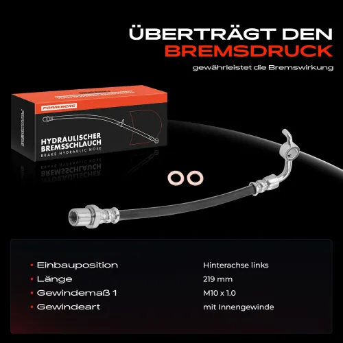 Bremsschlauch Hinterachse links Frankberg 5481FB0004508 Bild Bremsschlauch Hinterachse links Frankberg 5481FB0004508