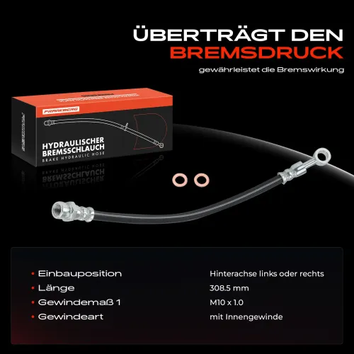 Bremsschlauch Hinterachse beidseitig Frankberg 5481FB0004509 Bild Bremsschlauch Hinterachse beidseitig Frankberg 5481FB0004509