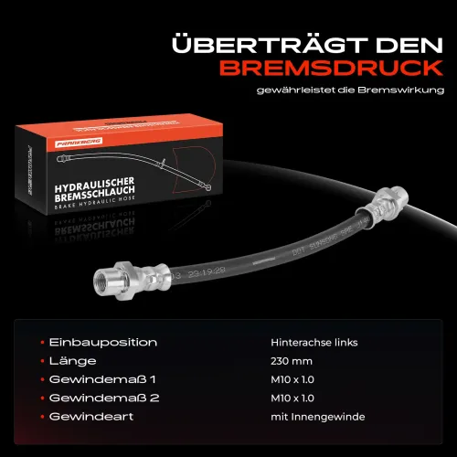 Bremsschlauch Hinterachse links Frankberg 5481FB0004512 Bild Bremsschlauch Hinterachse links Frankberg 5481FB0004512