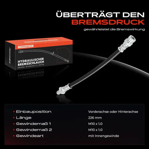 Bremsschlauch vorne und hinten Frankberg 5481FB0004527 Bild Bremsschlauch vorne und hinten Frankberg 5481FB0004527