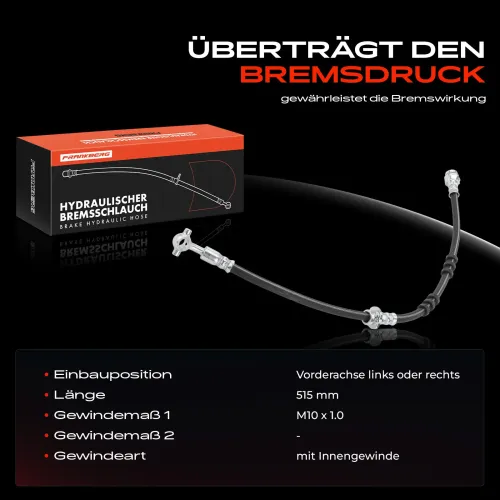 Bremsschlauch Vorderachse beidseitig Frankberg 5481FB0004532 Bild Bremsschlauch Vorderachse beidseitig Frankberg 5481FB0004532