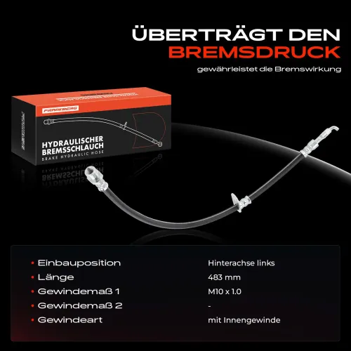 Bremsschlauch Hinterachse links Frankberg 5481FB0004536 Bild Bremsschlauch Hinterachse links Frankberg 5481FB0004536