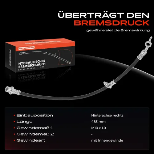 Bremsschlauch Hinterachse rechts Frankberg 5481FB0004537 Bild Bremsschlauch Hinterachse rechts Frankberg 5481FB0004537