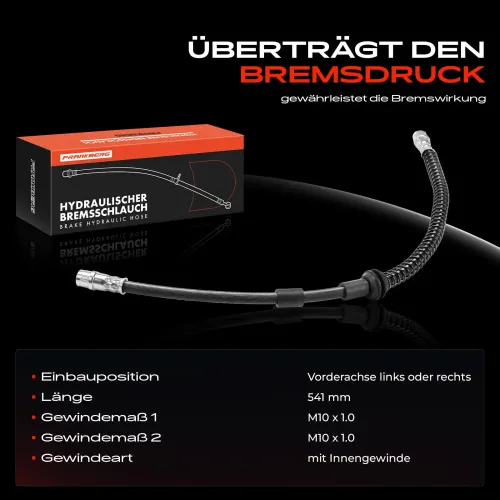 Bremsschlauch Vorderachse beidseitig Frankberg 5481FB0004545 Bild Bremsschlauch Vorderachse beidseitig Frankberg 5481FB0004545