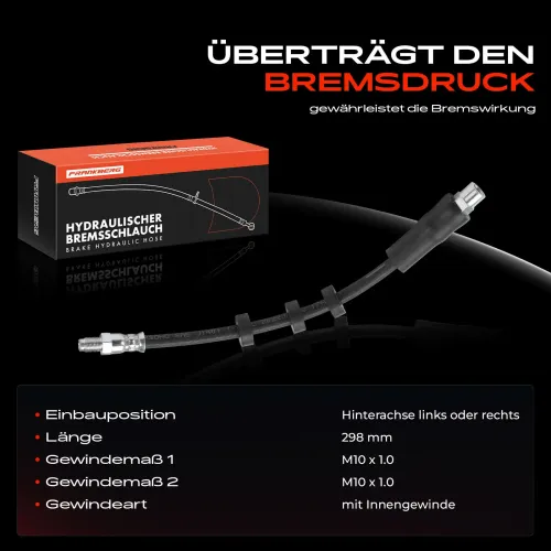 Bremsschlauch Hinterachse beidseitig Frankberg 5481FB0004549 Bild Bremsschlauch Hinterachse beidseitig Frankberg 5481FB0004549