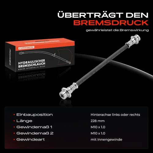 Bremsschlauch Hinterachse beidseitig Frankberg 5481FB0004570 Bild Bremsschlauch Hinterachse beidseitig Frankberg 5481FB0004570