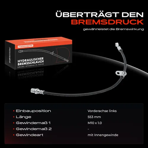 Bremsschlauch Vorderachse links Frankberg 5481FB0004583 Bild Bremsschlauch Vorderachse links Frankberg 5481FB0004583
