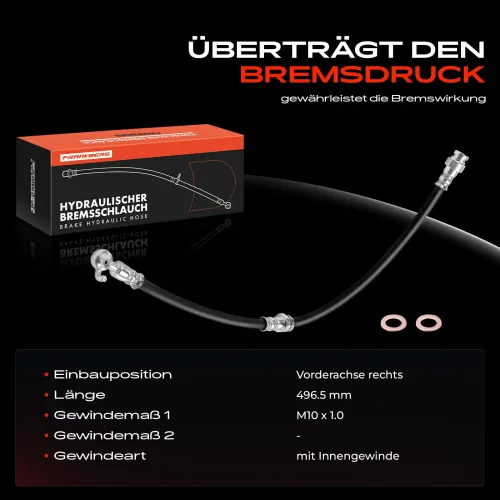 Bremsschlauch Vorderachse rechts Frankberg 5481FB0004593 Bild Bremsschlauch Vorderachse rechts Frankberg 5481FB0004593