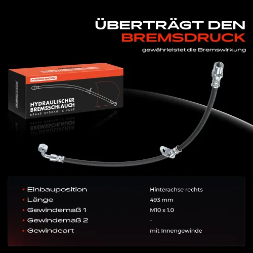 Bremsschlauch Hinterachse rechts Frankberg 5481FB0004599 Bild Bremsschlauch Hinterachse rechts Frankberg 5481FB0004599