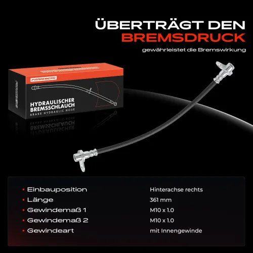 Bremsschlauch Hinterachse rechts Frankberg 5481FB0004603 Bild Bremsschlauch Hinterachse rechts Frankberg 5481FB0004603