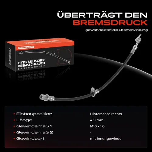 Bremsschlauch Hinterachse rechts Frankberg 5481FB0004605 Bild Bremsschlauch Hinterachse rechts Frankberg 5481FB0004605