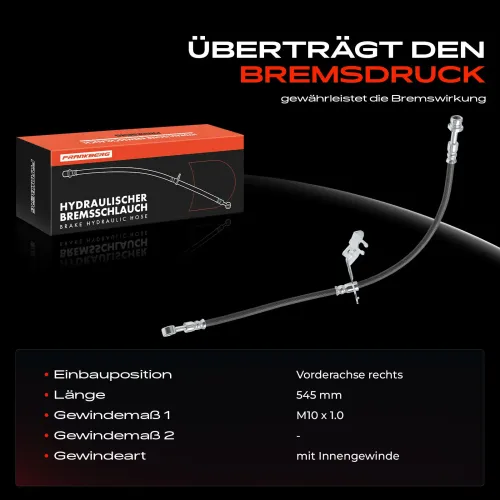 Bremsschlauch Vorderachse rechts Frankberg 5481FB0004616 Bild Bremsschlauch Vorderachse rechts Frankberg 5481FB0004616