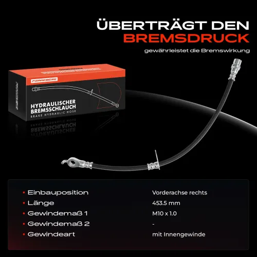 Bremsschlauch Vorderachse rechts Frankberg 5481FB0004620 Bild Bremsschlauch Vorderachse rechts Frankberg 5481FB0004620
