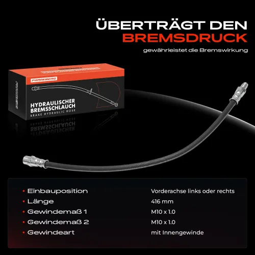 Bremsschlauch Vorderachse beidseitig Frankberg 5481FB0004623 Bild Bremsschlauch Vorderachse beidseitig Frankberg 5481FB0004623