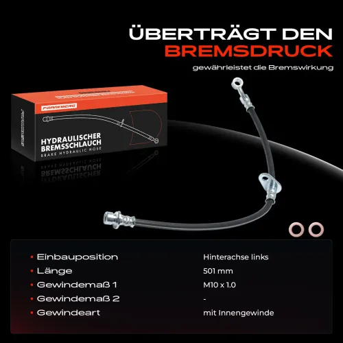 Bremsschlauch Hinterachse links Frankberg 5481FB0004634 Bild Bremsschlauch Hinterachse links Frankberg 5481FB0004634