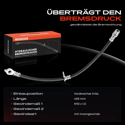 Bremsschlauch Vorderachse links Frankberg 5481FB0004638 Bild Bremsschlauch Vorderachse links Frankberg 5481FB0004638