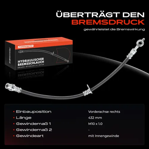 Bremsschlauch Vorderachse rechts Frankberg 5481FB0004644 Bild Bremsschlauch Vorderachse rechts Frankberg 5481FB0004644