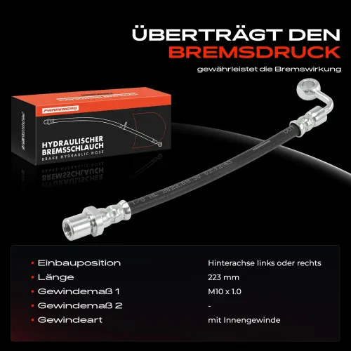 Bremsschlauch Hinterachse beidseitig Frankberg 5481FB0004648 Bild Bremsschlauch Hinterachse beidseitig Frankberg 5481FB0004648