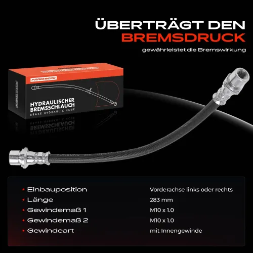 Bremsschlauch Vorderachse beidseitig Frankberg 5481FB0004649 Bild Bremsschlauch Vorderachse beidseitig Frankberg 5481FB0004649
