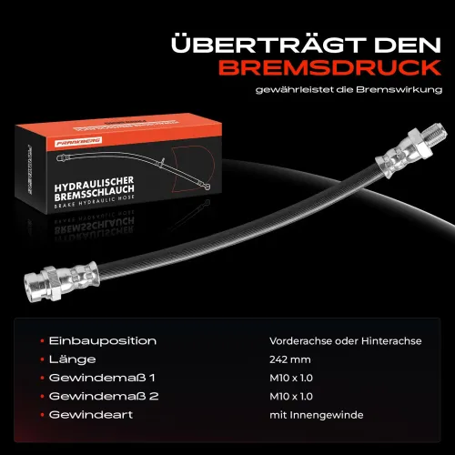 Bremsschlauch vorne und hinten Frankberg 5481FB0004650 Bild Bremsschlauch vorne und hinten Frankberg 5481FB0004650