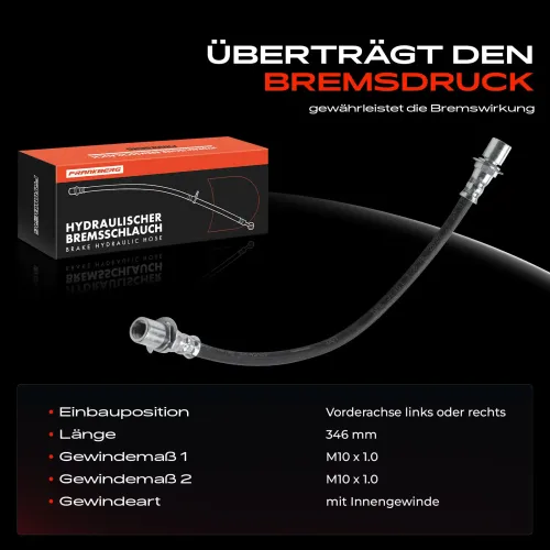 Bremsschlauch Vorderachse beidseitig Frankberg 5481FB0004661 Bild Bremsschlauch Vorderachse beidseitig Frankberg 5481FB0004661