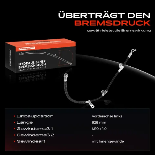 Bremsschlauch Vorderachse links Frankberg 5481FB0004664 Bild Bremsschlauch Vorderachse links Frankberg 5481FB0004664