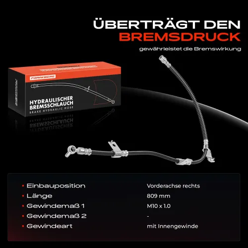 Bremsschlauch Vorderachse rechts Frankberg 5481FB0004665 Bild Bremsschlauch Vorderachse rechts Frankberg 5481FB0004665