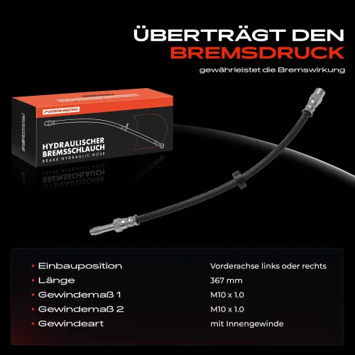 Bremsschlauch Vorderachse beidseitig Frankberg 5481FB0004669 Bild Bremsschlauch Vorderachse beidseitig Frankberg 5481FB0004669