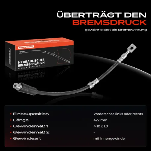 Bremsschlauch Vorderachse beidseitig Frankberg 5481FB0004674 Bild Bremsschlauch Vorderachse beidseitig Frankberg 5481FB0004674