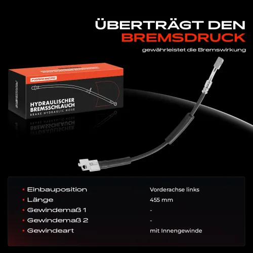 Bremsschlauch Vorderachse links Frankberg 5481FB0004676 Bild Bremsschlauch Vorderachse links Frankberg 5481FB0004676