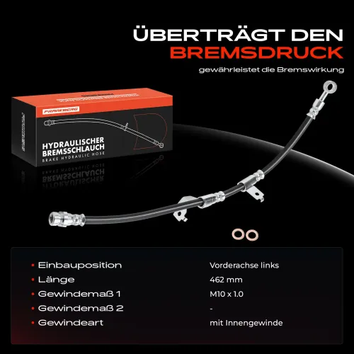 Bremsschlauch Vorderachse links Frankberg 5481FB0004681 Bild Bremsschlauch Vorderachse links Frankberg 5481FB0004681