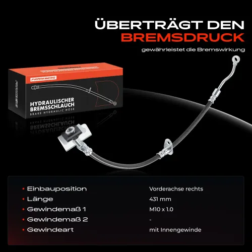 Bremsschlauch Vorderachse rechts Frankberg 5481FB0004687 Bild Bremsschlauch Vorderachse rechts Frankberg 5481FB0004687