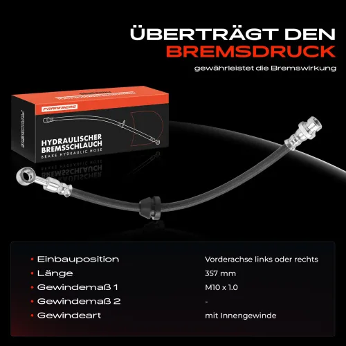 Bremsschlauch Vorderachse beidseitig Frankberg 5481FB0004688 Bild Bremsschlauch Vorderachse beidseitig Frankberg 5481FB0004688
