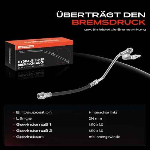 Bremsschlauch Hinterachse links Frankberg 5481FB0004698 Bild Bremsschlauch Hinterachse links Frankberg 5481FB0004698