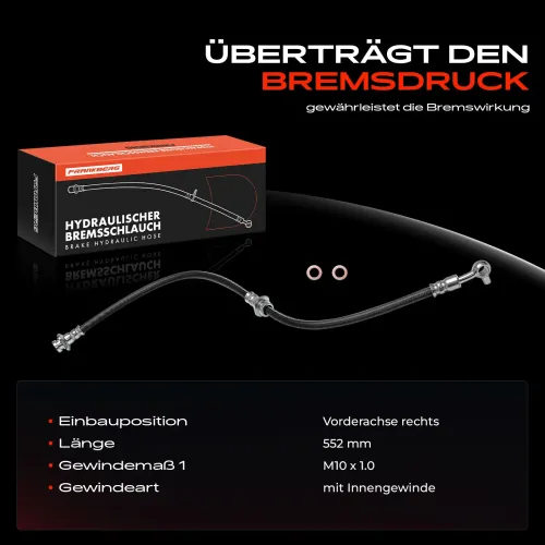 Bremsschlauch Vorderachse rechts Frankberg 5481FB0004699 Bild Bremsschlauch Vorderachse rechts Frankberg 5481FB0004699