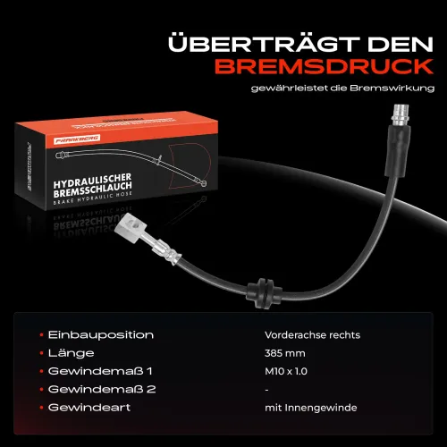 Bremsschlauch Vorderachse rechts Frankberg 5481FB0004708 Bild Bremsschlauch Vorderachse rechts Frankberg 5481FB0004708