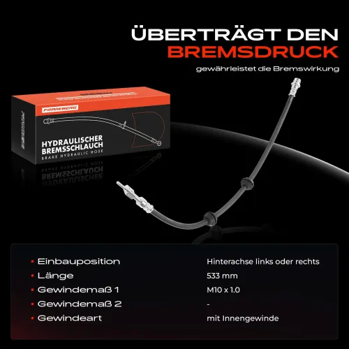 Bremsschlauch Hinterachse beidseitig Frankberg 5481FB0004714 Bild Bremsschlauch Hinterachse beidseitig Frankberg 5481FB0004714