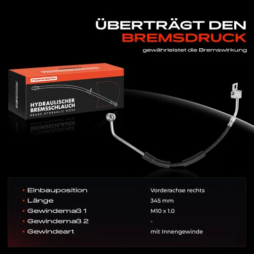 Bremsschlauch Vorderachse rechts Frankberg 5481FB0004727 Bild Bremsschlauch Vorderachse rechts Frankberg 5481FB0004727