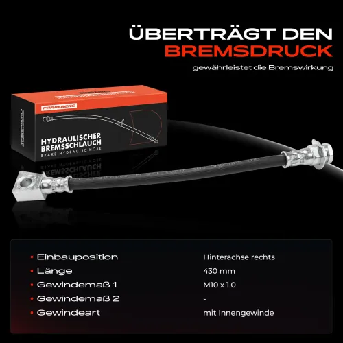 Bremsschlauch Hinterachse rechts Frankberg 5481FB0004729 Bild Bremsschlauch Hinterachse rechts Frankberg 5481FB0004729
