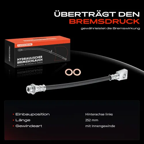 Bremsschlauch Hinterachse links Frankberg 5481FB0004730 Bild Bremsschlauch Hinterachse links Frankberg 5481FB0004730