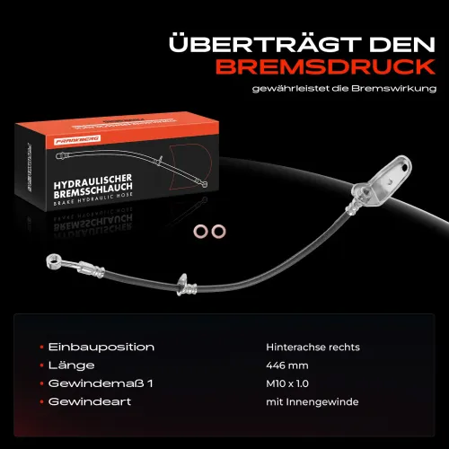 Bremsschlauch Hinterachse rechts Frankberg 5481FB0004742 Bild Bremsschlauch Hinterachse rechts Frankberg 5481FB0004742