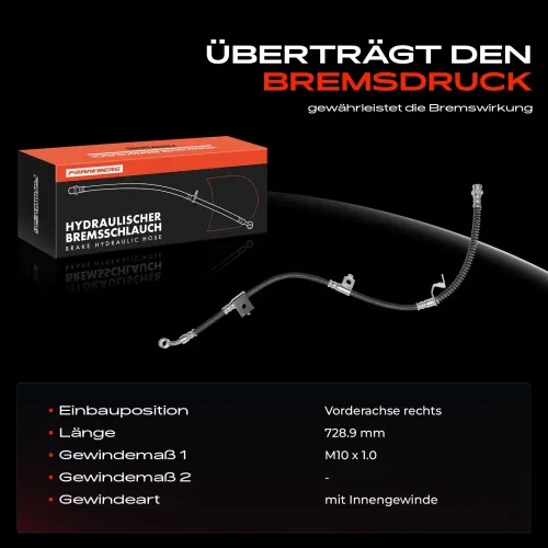 Bremsschlauch Vorderachse rechts Frankberg 5481FB0004750 Bild Bremsschlauch Vorderachse rechts Frankberg 5481FB0004750