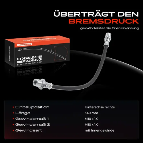 Bremsschlauch Hinterachse rechts Frankberg 5481FB0004760 Bild Bremsschlauch Hinterachse rechts Frankberg 5481FB0004760