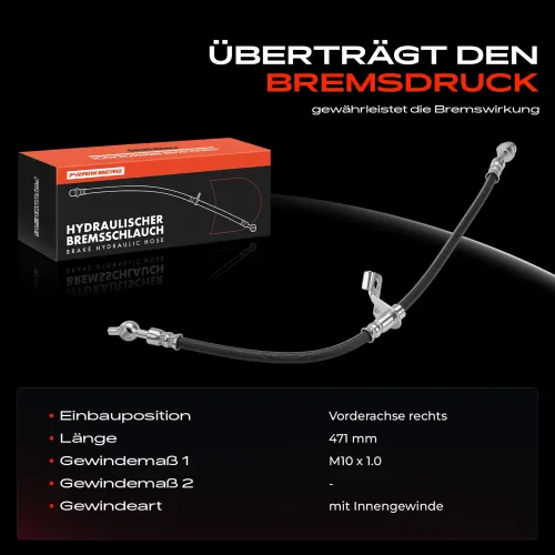 Bremsschlauch Vorderachse rechts Frankberg 5481FB0004777 Bild Bremsschlauch Vorderachse rechts Frankberg 5481FB0004777
