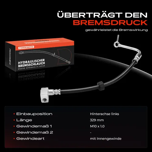 Bremsschlauch Hinterachse links Frankberg 5481FB0004780 Bild Bremsschlauch Hinterachse links Frankberg 5481FB0004780