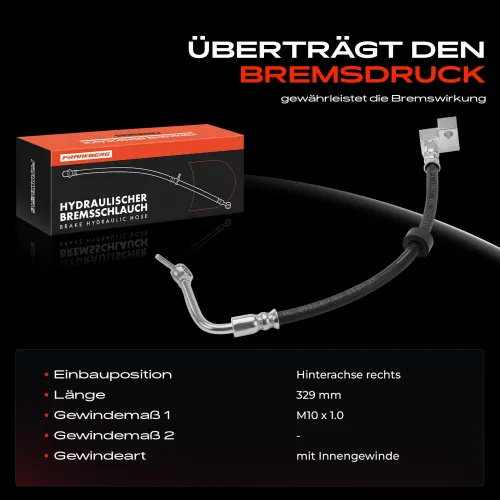 Bremsschlauch Hinterachse rechts Frankberg 5481FB0004781 Bild Bremsschlauch Hinterachse rechts Frankberg 5481FB0004781