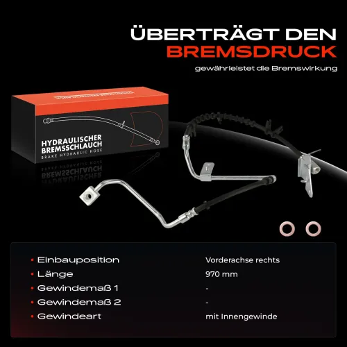 Bremsschlauch Vorderachse rechts Frankberg 5481FB0004810 Bild Bremsschlauch Vorderachse rechts Frankberg 5481FB0004810