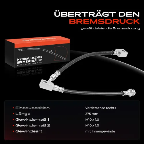 Bremsschlauch Vorderachse rechts Frankberg 5481FB0004816 Bild Bremsschlauch Vorderachse rechts Frankberg 5481FB0004816